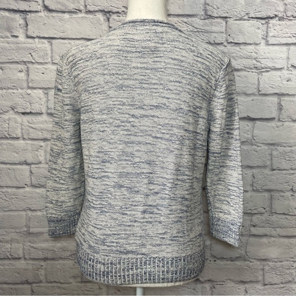 Chaps 3/4 Sleeve Crew Sweater with Ribbed Detailing Size Medium - Picture 6 of 9